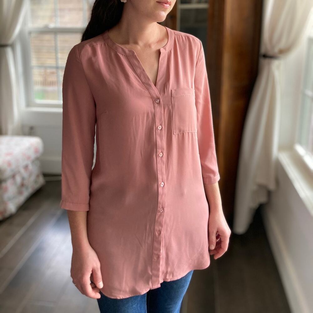 NWT DR2 Mauve Tunic Blouse, Size XSP